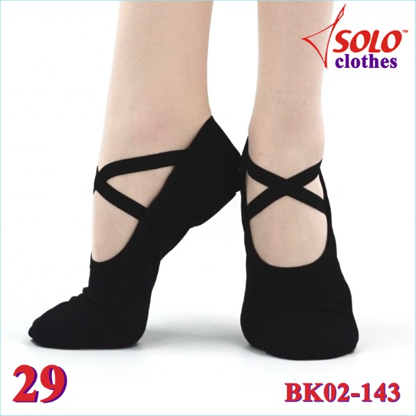 Profi Split-Sohle Ballettschuhe Solo col. Black Gr. 29 Art. BK02-143-29